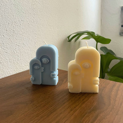 Whisper — Vela Decorativa em Forma de Rosto Abstrato